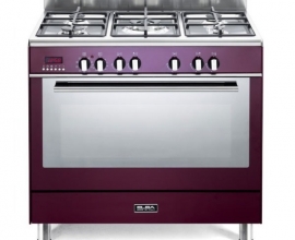 ELBA Red 90cm Fusion 5 Burner Gas/Electric Cooker – 9FX827R