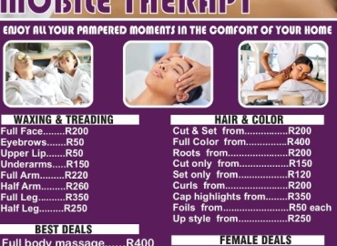 Mobile hair and beauty therapist